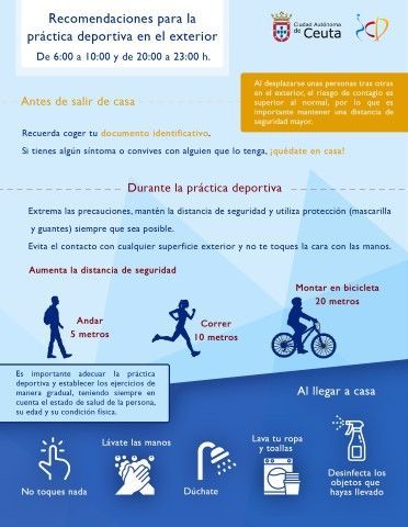 El ICD aconseja ampliar la distancia de seguridad habitual entre personas durante la práctica de deporte