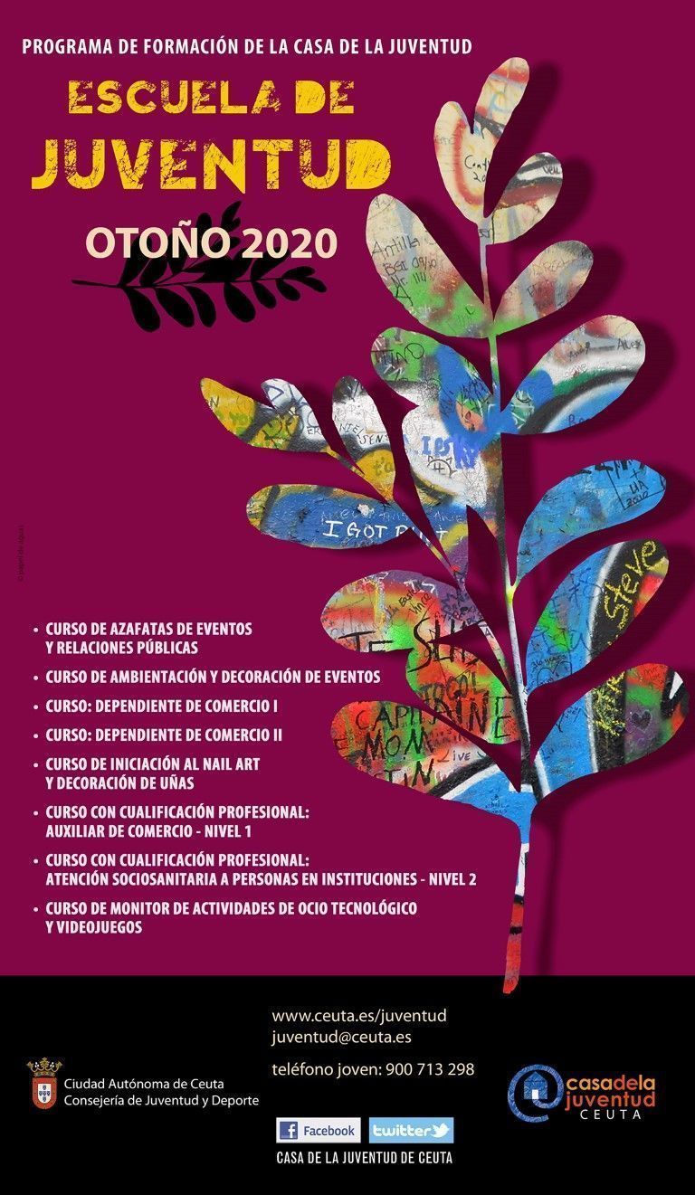La Casa de la Juventud abre mañana las inscripciones para los cursos y talleres de su Escuela de Otoño 2020