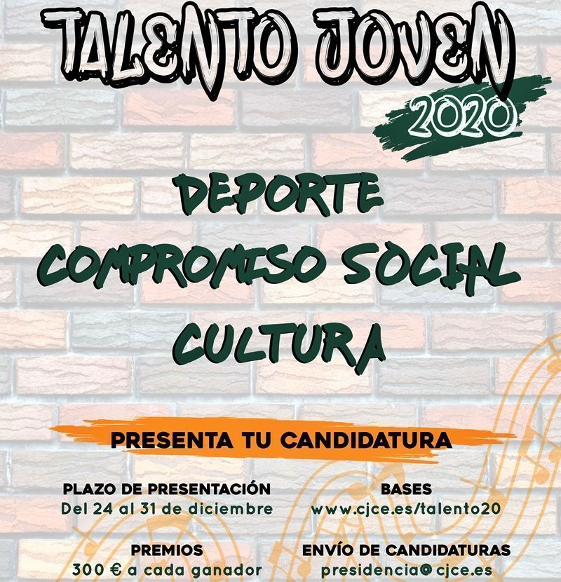 El Consejo de la Juventud abre el plazo de candidaturas para los premios ‘Talento Joven 2020’