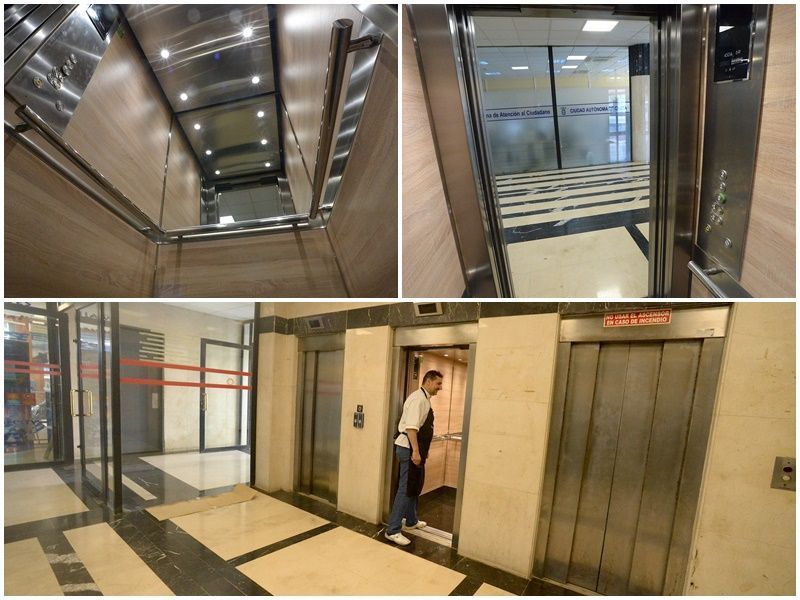 Concluyen los trabajos de instalación de los ascensores del Ceuta Center