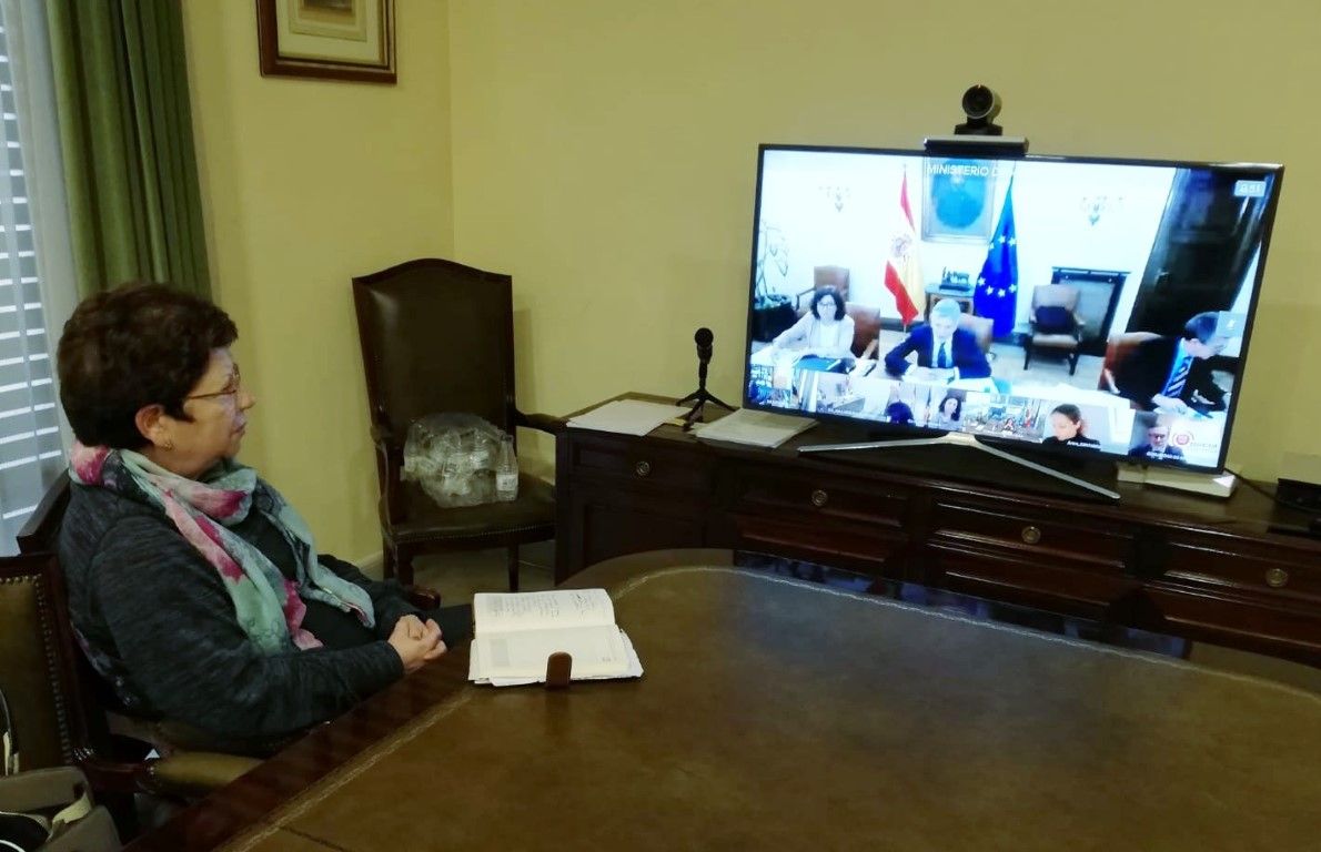 La Delegada participa en una videoconferencia con el Ministro del Interior