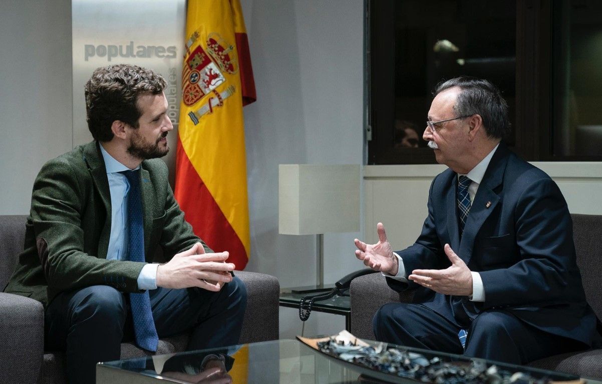 Vivas se reúne con Pablo Casado en Madrid para abordar la situacion de nuestra ciudad. Imagen: David Mudarra