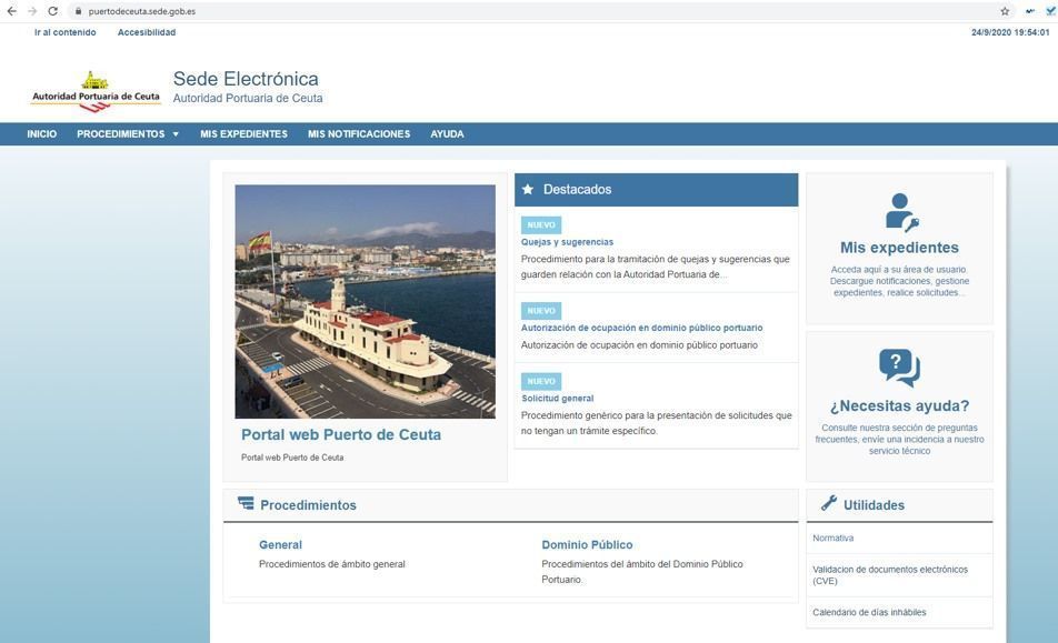 La Autoridad Portuaria de Ceuta pone en marcha su nueva sede electrónica
