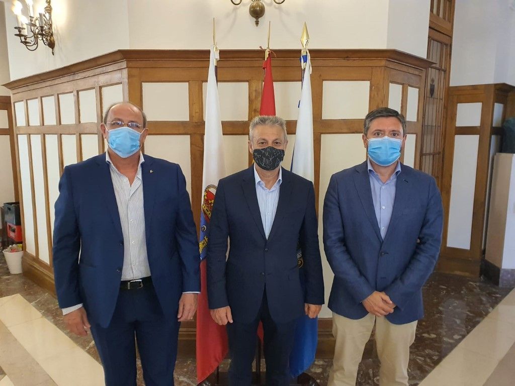 Los presidentes de las AP de Ceuta y Melilla con el Presidente de Puertos del Estado
