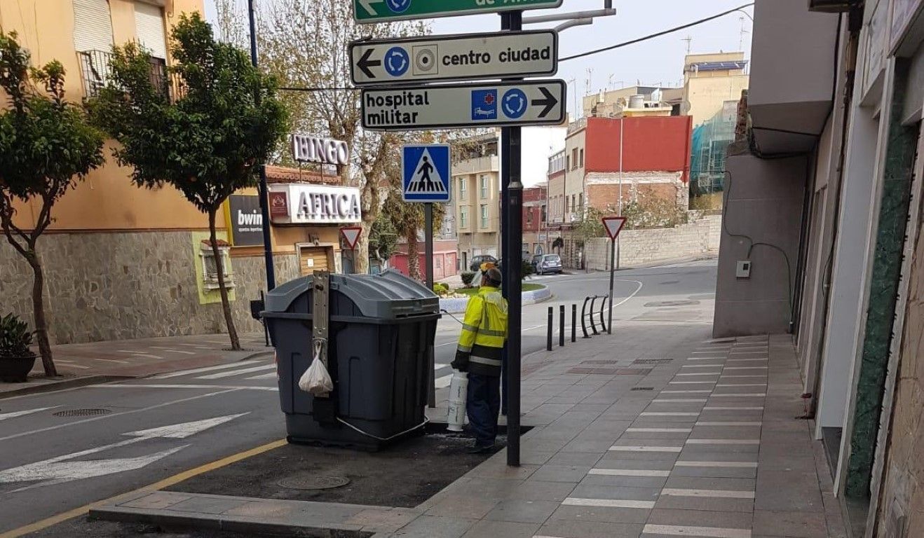 TRACE comienza los trabajos de desinfección en diferentes zonas de la ciudad