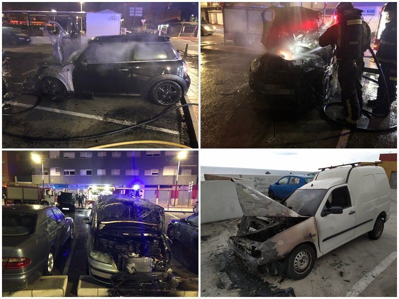 La Policía Nacional detiene a otros tres jóvenes por la quema de vehículos