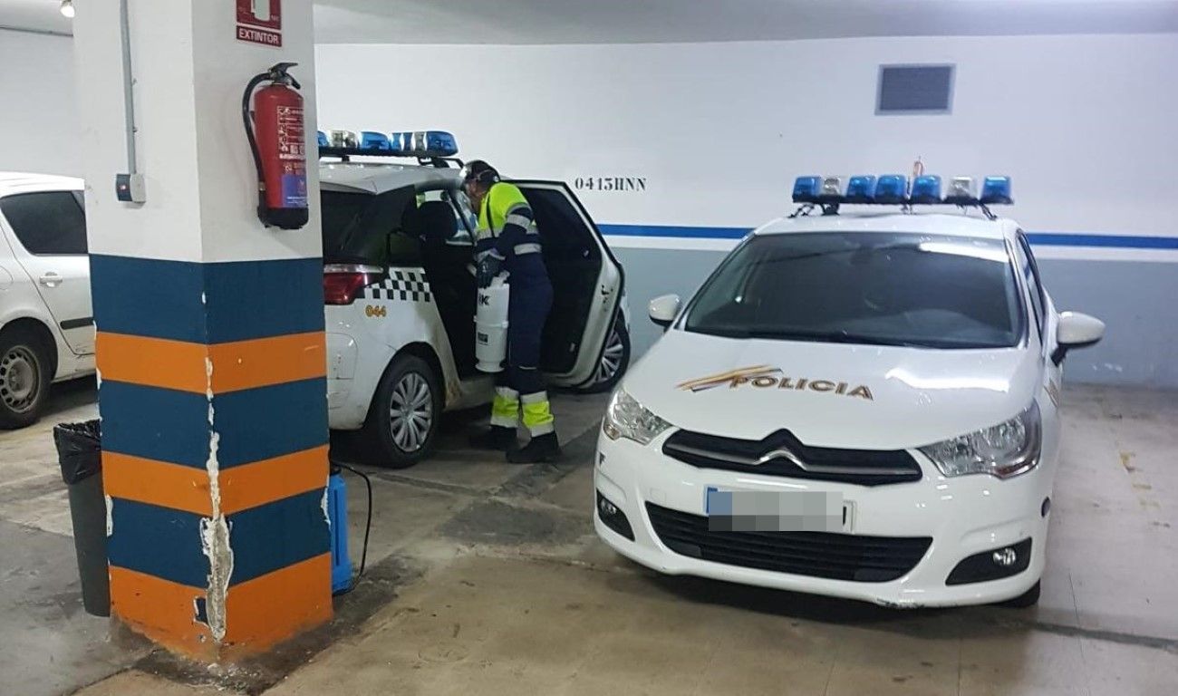 TRACE desinfectó ayer las dependencias de la Policía Local