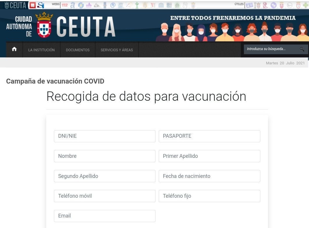 Sanidad permite usar el pasaporte para pedir cita de vacunación