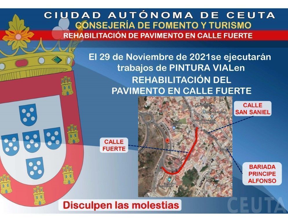Mañana se realizará el asfaltado de la calle Fuerte, en el Príncipe Alfonso