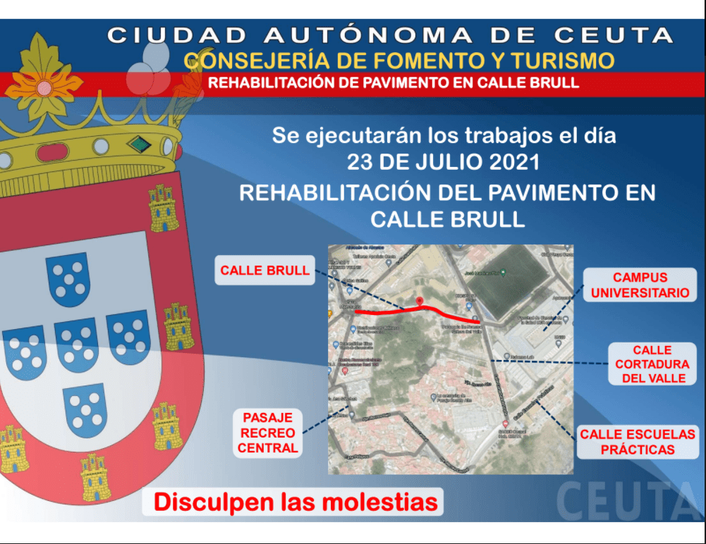 La campaña de asfaltado continúa hoy en la calle Brull
