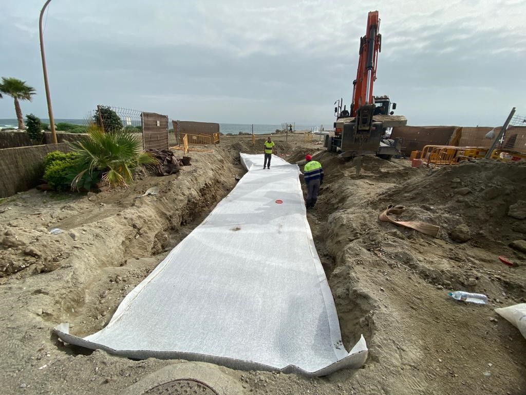 Acemsa concluye una obra de urgencia en la playa de la Ribera