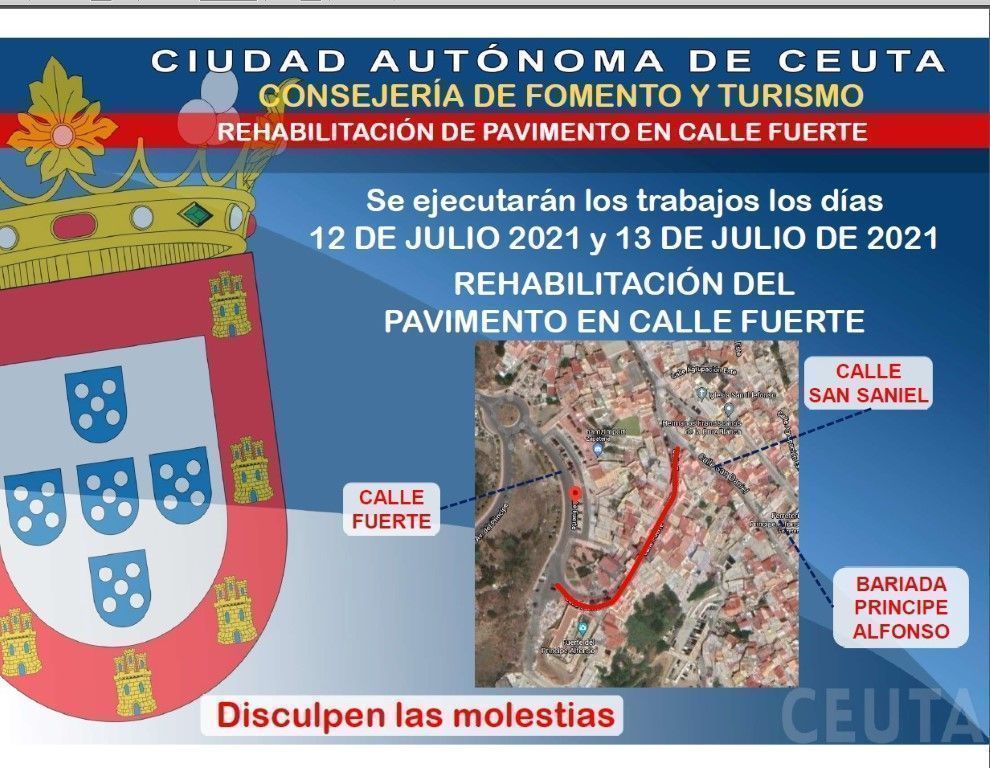 La campaña de asfaltado se centra hoy y mañana en la Calle Fuerte
