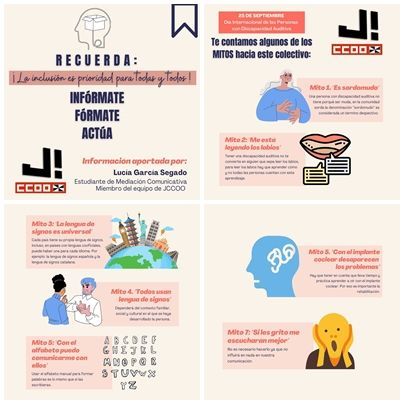 Jóvenes de CCOO pide una sociedad más inclusiva con motivo del Día de las Personas con Discapacidad Auditiva