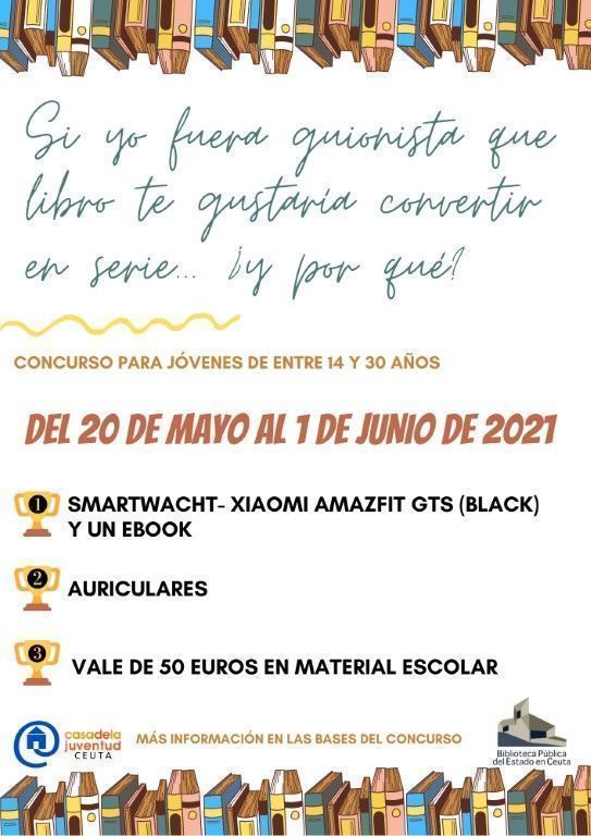 La Casa de la Juventud convoca el concurso "Si fueras guionista, ¿qué libro te gustaría convertir en serie?"