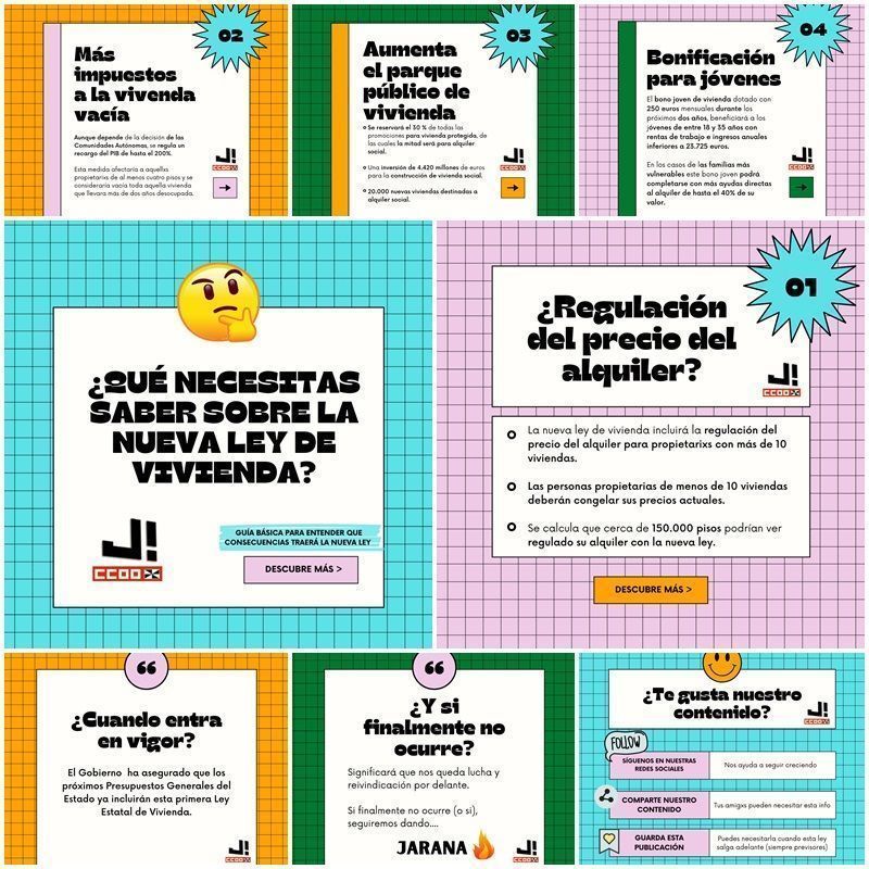 Jóvenes de CCOO realiza una campaña informativa sobre la nueva ley de vivienda