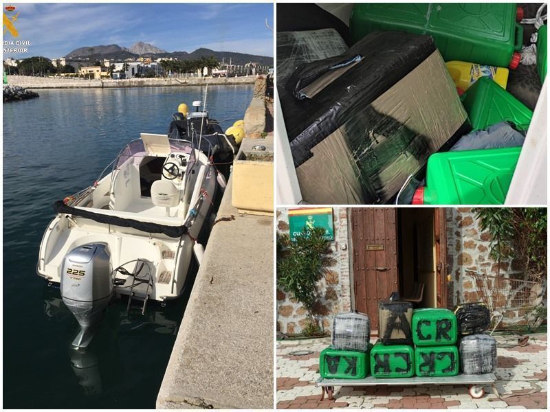 La Guardia Civil interviene 240 kgs de hachís en una embarcación recreativa