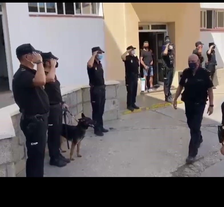 José María Gómez Yuste, homenajeado por sus compañeros de la Policía Nacional