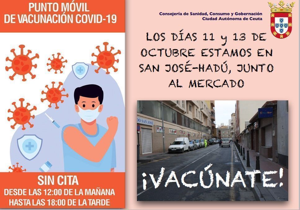 El punto móvil de vacunación estará la próxima semana en San José y en el Campus Universitario