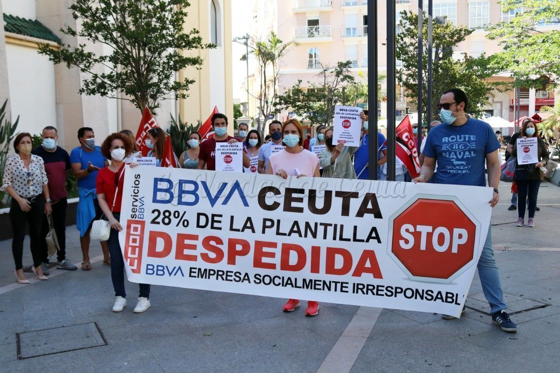 Los empleados de BBVA pararán mañana dos horas como protesta por el ERE
