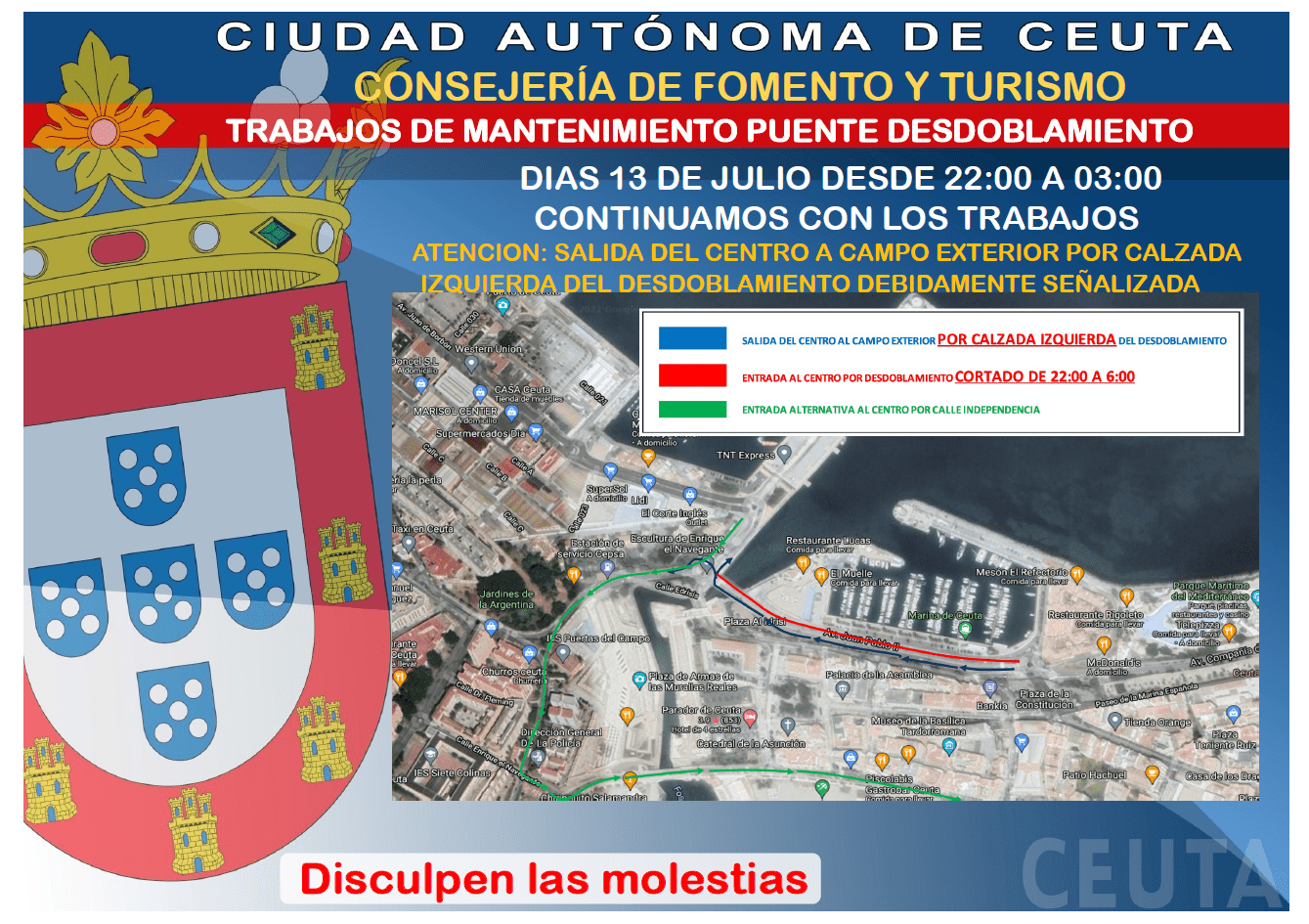 Continúan los trabajos de mantenimiento en el desdoblamiento del Paseo de las Palmeras