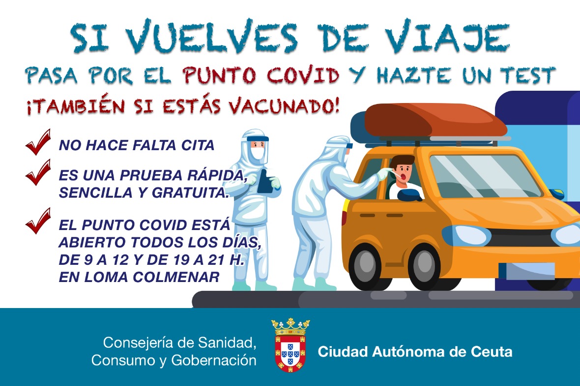 Sanidad distribuirá a los pasajeros que lleguen a Ceuta 15.000 folletos sobre la vacunación y el Punto COVID