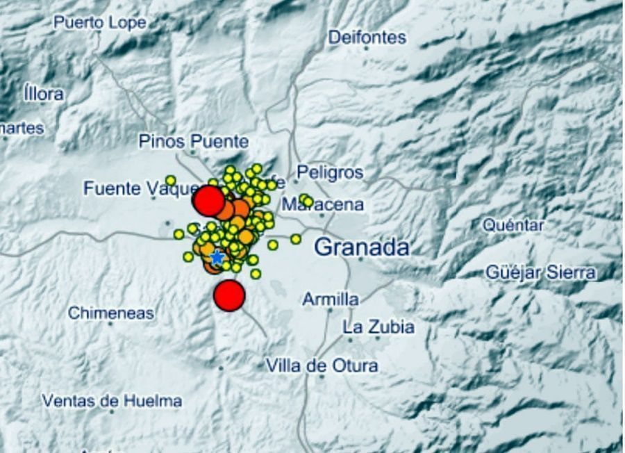  Con epicentro en Santa Fe y de magnitud 4,2 (22.36 horas), 4,2 (22.44 horas) y 4,5 (22.54 horas)