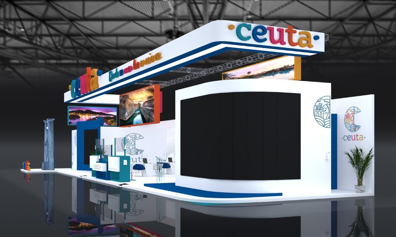 Ceuta renueva su stand en FITUR,  diseñado como un espacio digital, abierto y adaptado a las medidas antiCOVID 