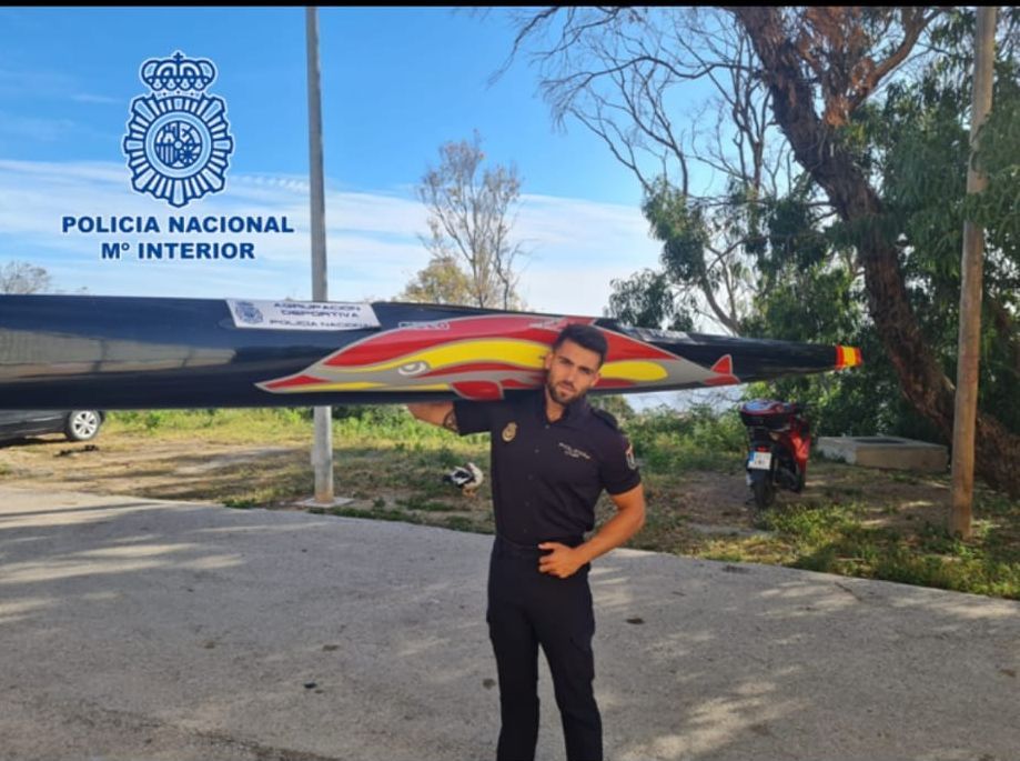 Un policía nacional destinado en Ceuta, subcampeón en la Copa de España de K-2
