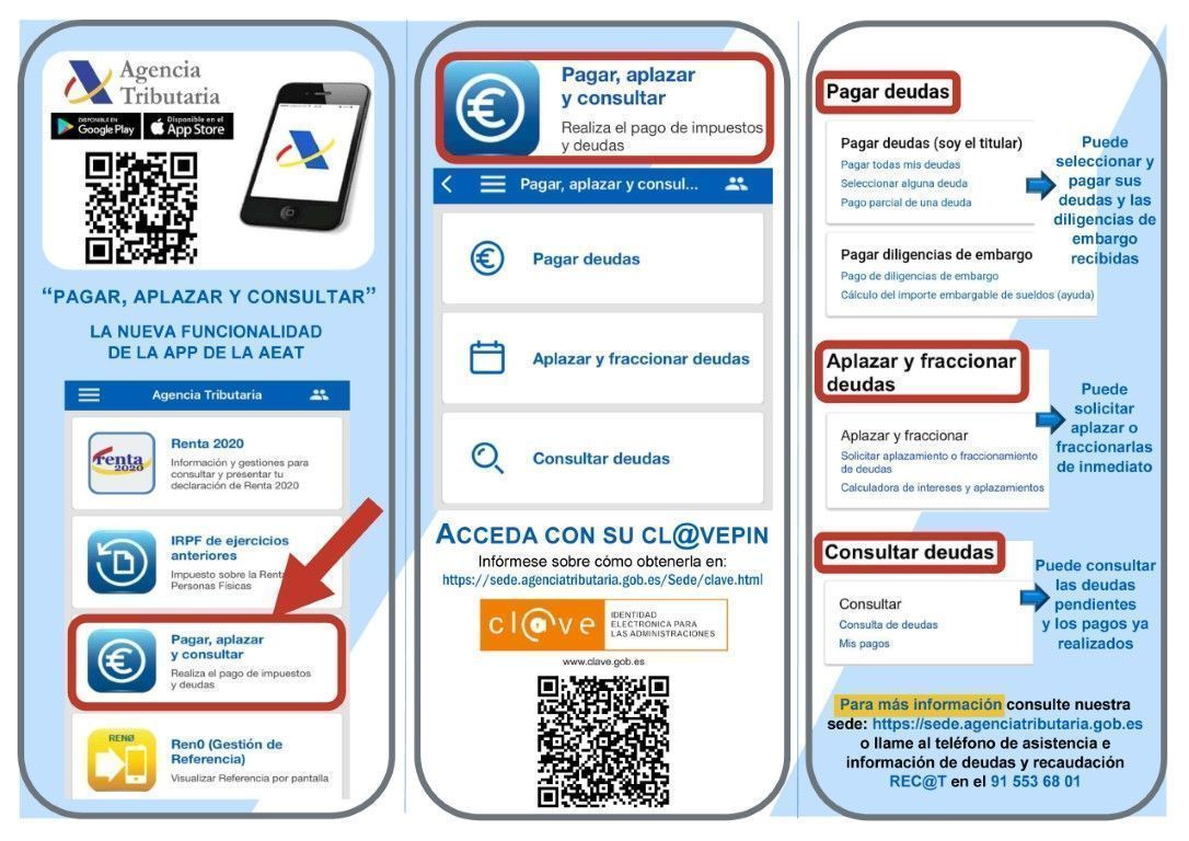 La Agencia Tributaria incorpora la solicitud y pago de deudas a su ‘app’