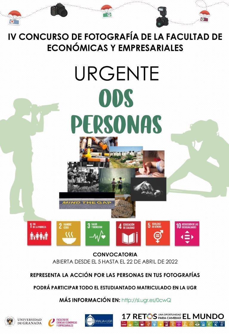 La Facultad de Ciencias Económicas y Empresariales organiza el IV Concurso de Fotografía “Urgente: ODS PERSONAS”