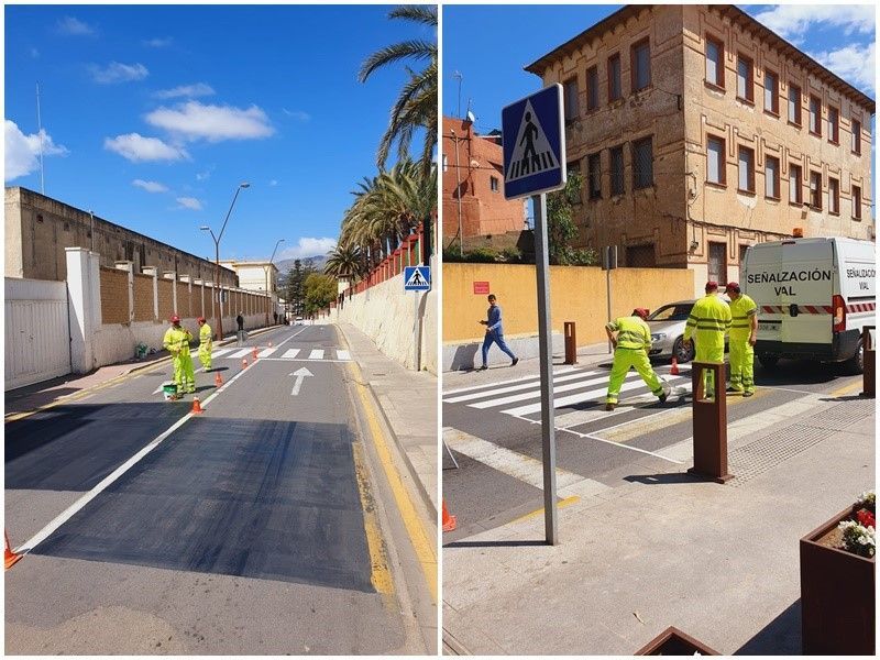 Obimace continúa con los trabajos de señalización de viales