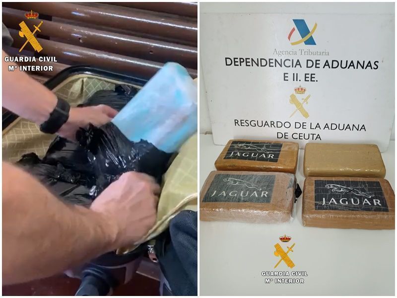 Intervienen 4.000 gramos de cocaína en un vehículo procedente de Algeciras