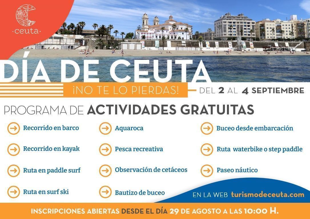 La Ciudad ofrece 900 plazas gratuitas en actividades acuáticas por el Día de Ceuta