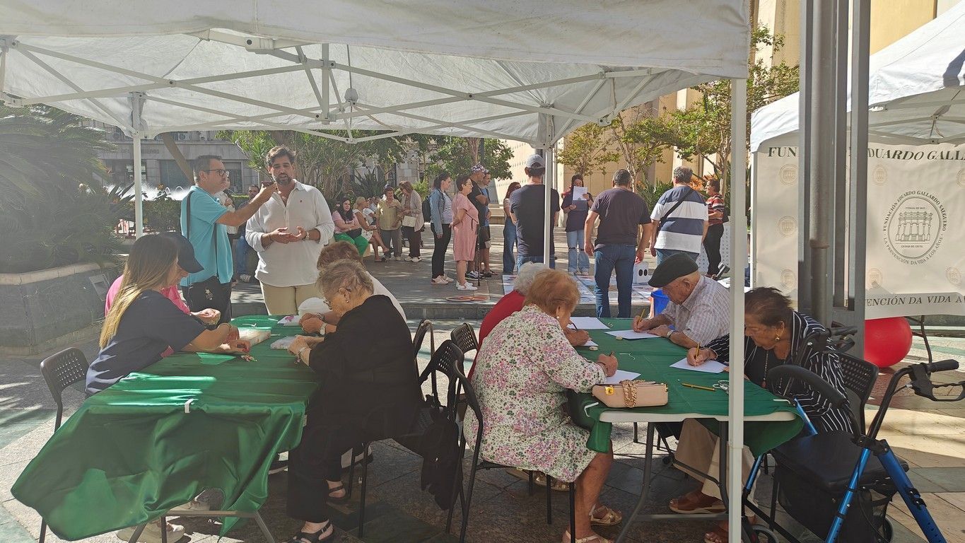 La Fundación Gallardo visibiliza en la plaza de los Reyes el Día del Alzheimer