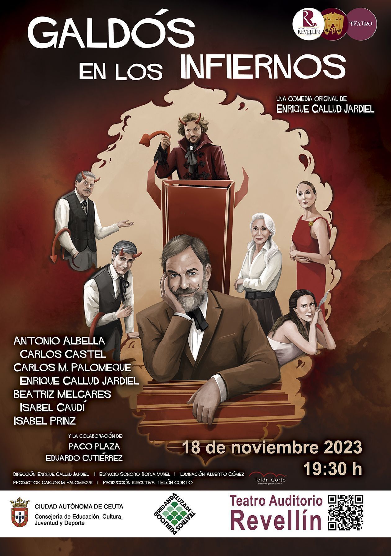 El 18 de noviembre llega a Ceuta la obra de teatro “Galdós en los infiernos”
