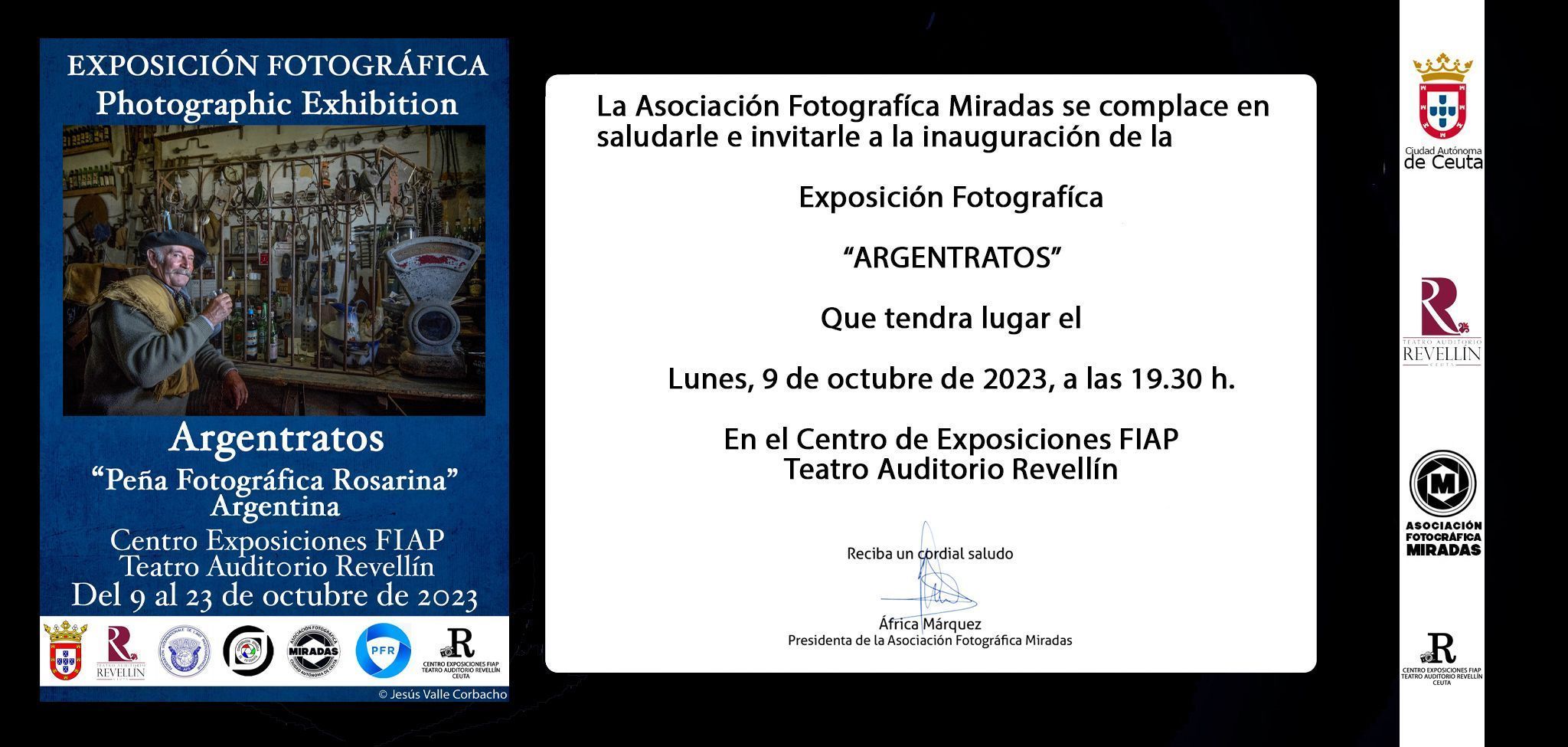 Asociación Fotográfica Miradas invita a la inauguración de la exposición "Argentratos"