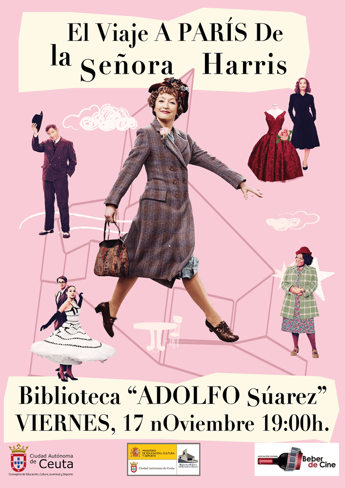 Beber de Cine programa la proyección de la película “El viaje a París de la señora Harris”