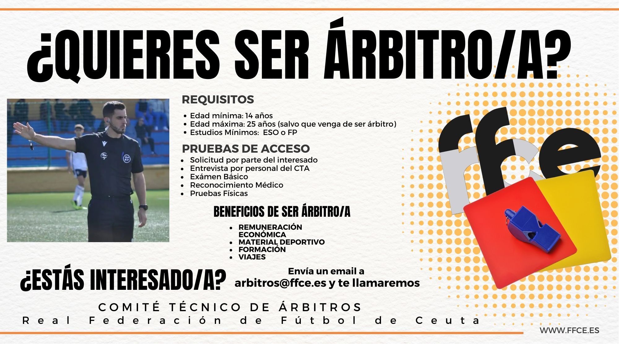 El Comité de Árbitros lanza una campaña de captación para jóvenes entre 14 y 25 años
