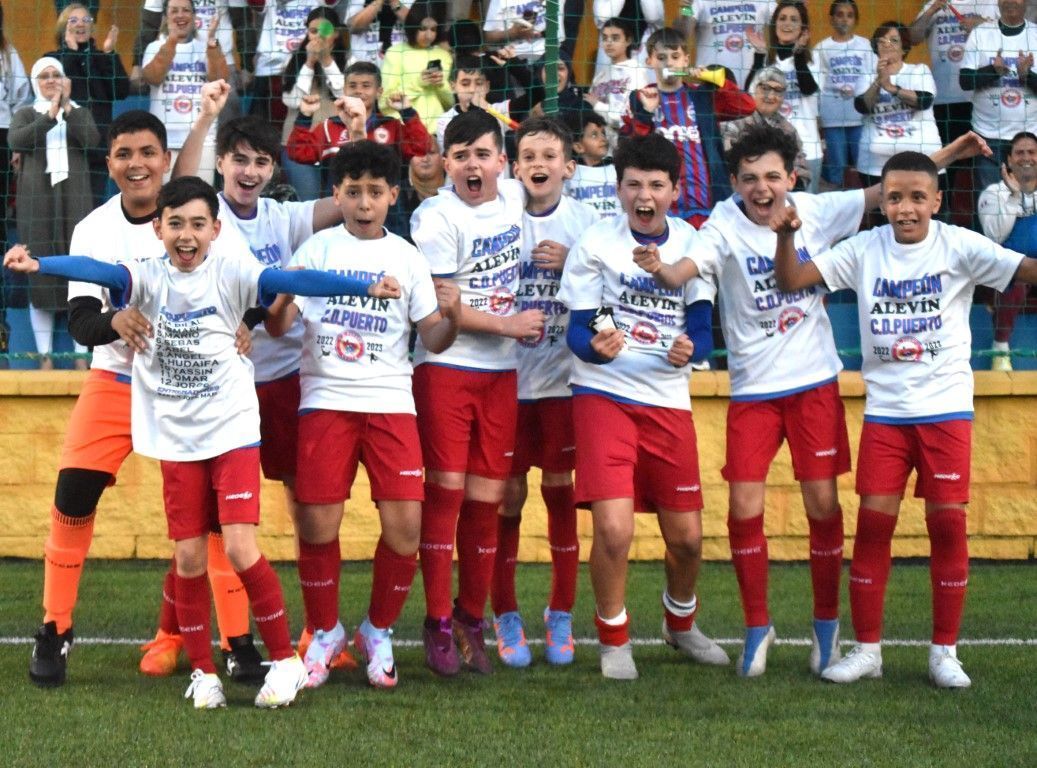 El CD Puerto, campeón de Liga de 1ª Autonómica Alevín fútbol 8 