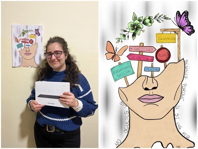 La estudiante de Enfermería Ana Gómez Márquez gana el XVI Concurso de Carteles de la Asociación Salud Mental de Ceuta