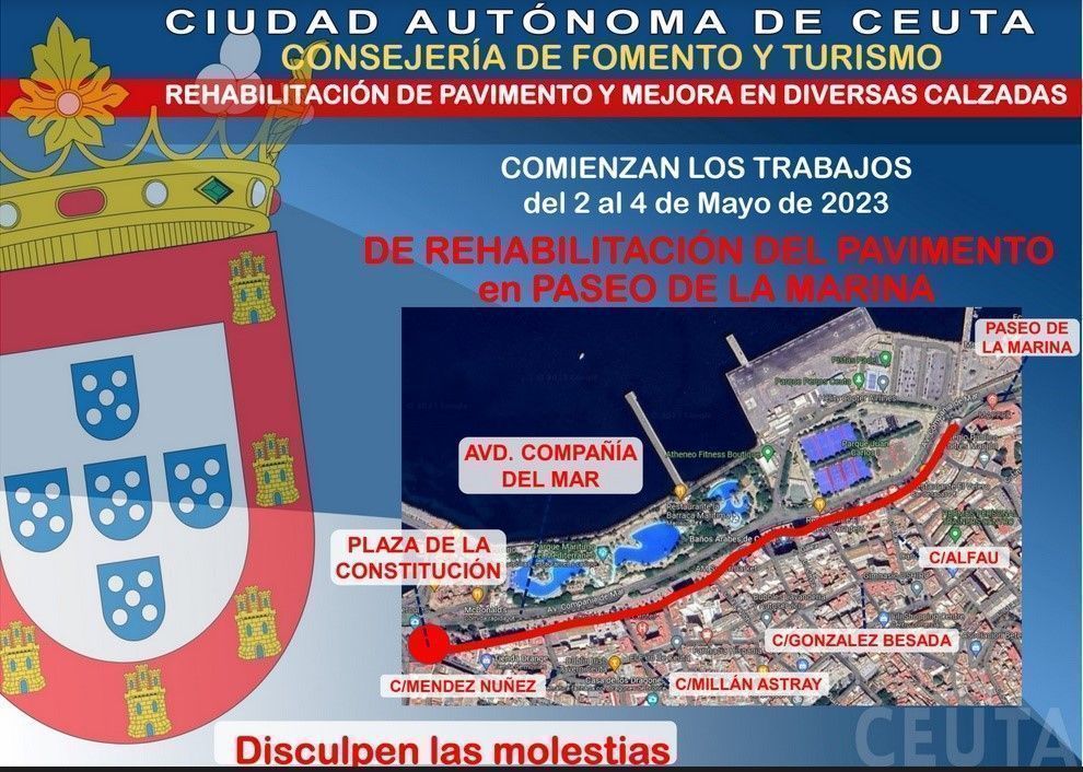Paseo de la Marina y Avenida Juan Pablo II serán asfaltadas la próxima semana