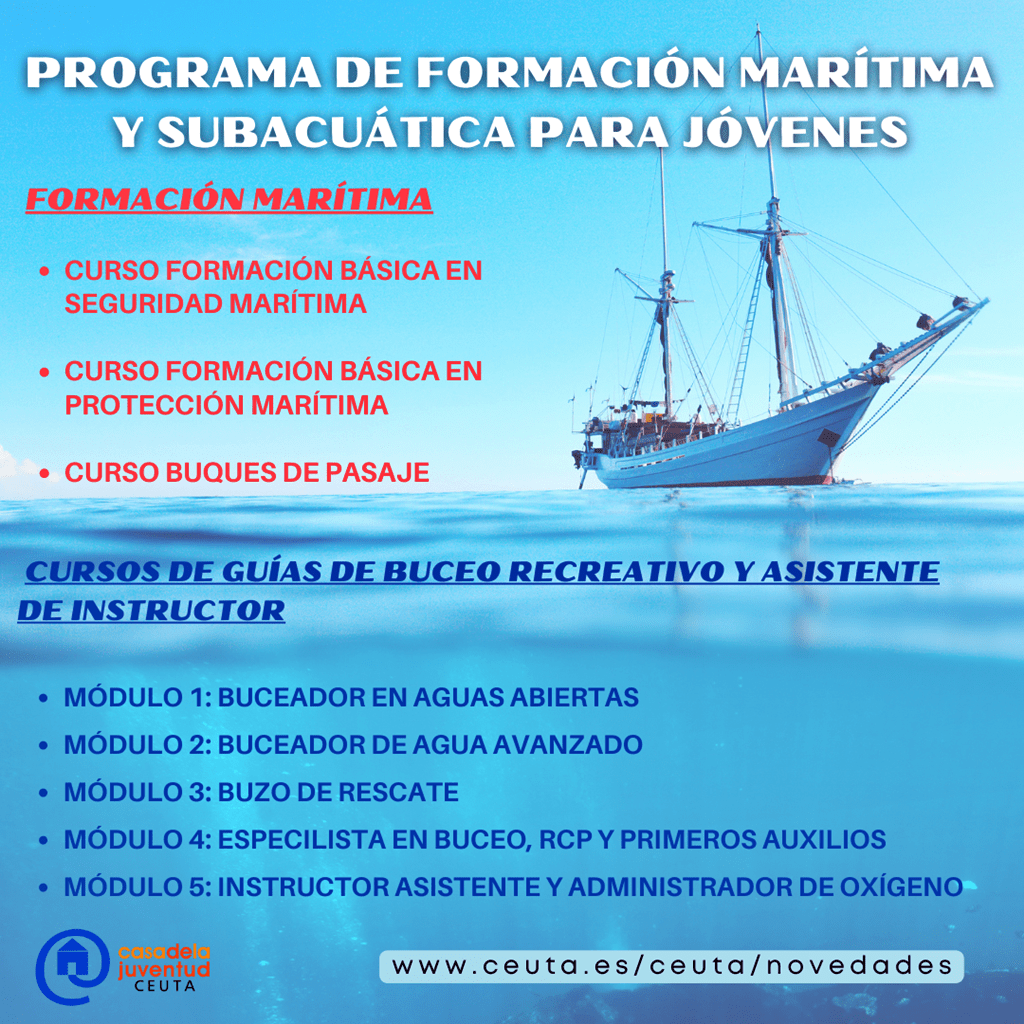 La Casa de la Juventud pone en marcha un programa de formación marítima y subacuática 