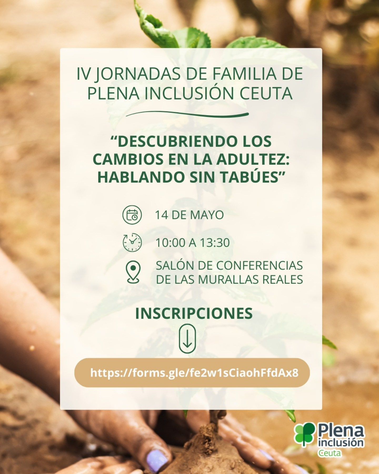 Plena Inclusión Ceuta celebra mañana una jornada del programa de apoyo a familia