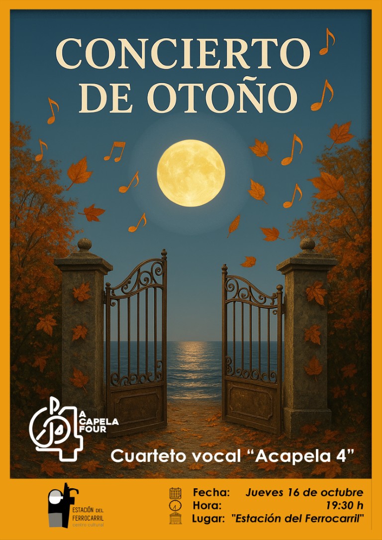 Este jueves el cuarteto vocal “Acapela4” actuará en la antigua estación de Ferrocarril