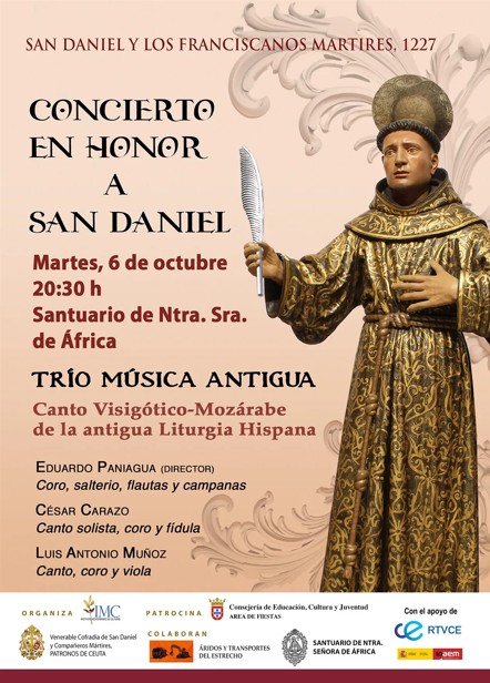 Ceuta acoge este martes un concierto de música medieval en honor a San Daniel